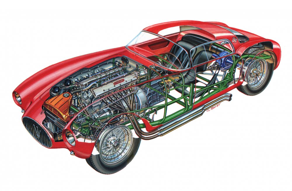 Maserati a6gcs/53 Pininfarina Berlinetta 1953 салон