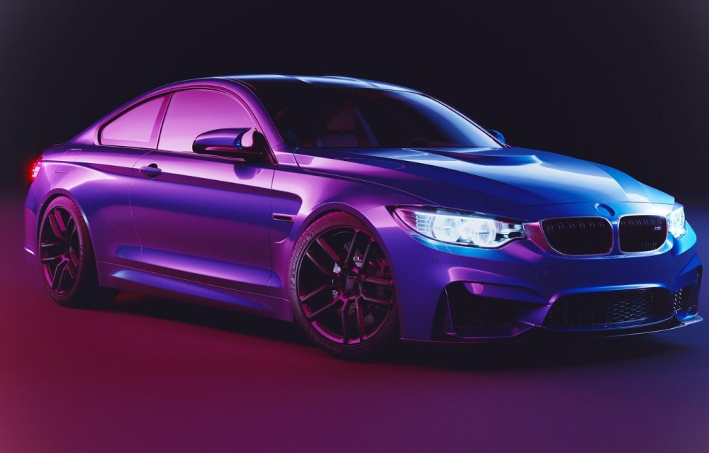 BMW m5 неоновая