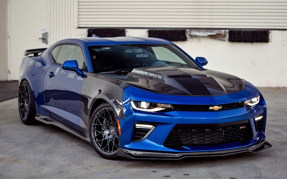 Chevrolet Camaro zl1 синяя