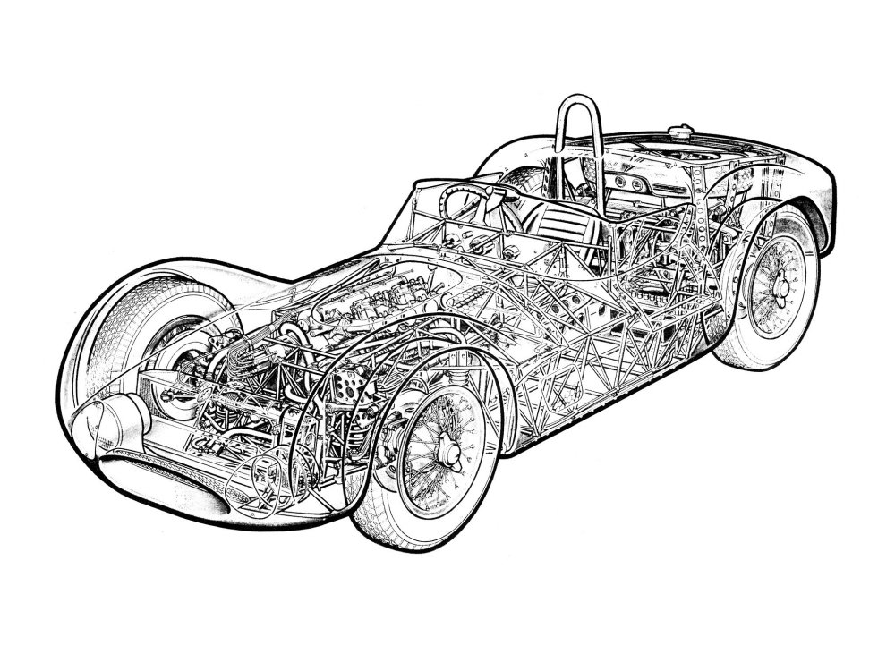 Чертежи Maserati tipo 61 Birdcage