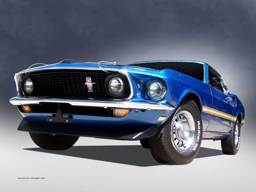 Ford Mustang 1969 синий