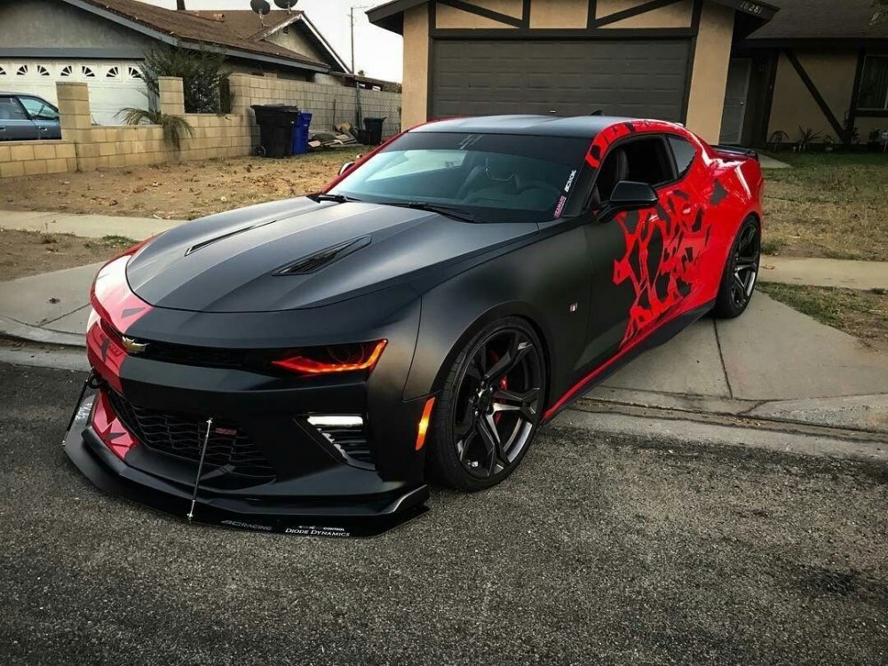 Chevrolet Camaro черная Эстетика