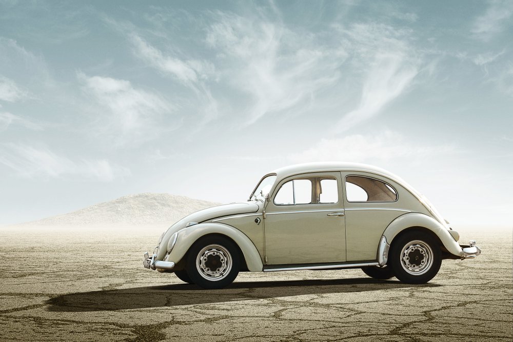 Голубой Volkswagen Beetle Wallpaper HD