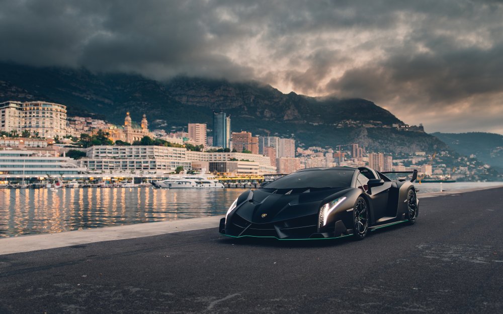 Lamborghini Veneno Roadster 4к