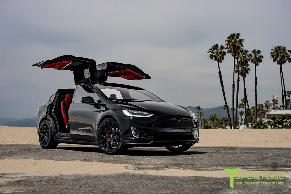 Тесла model x p100d черной