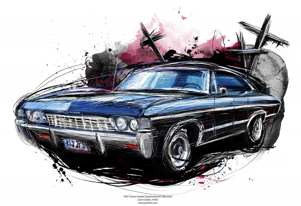 Supernatural Chevrolet Impala 1967 Art