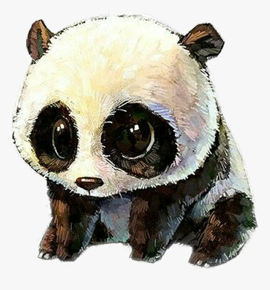 Цветная Панда рисунок