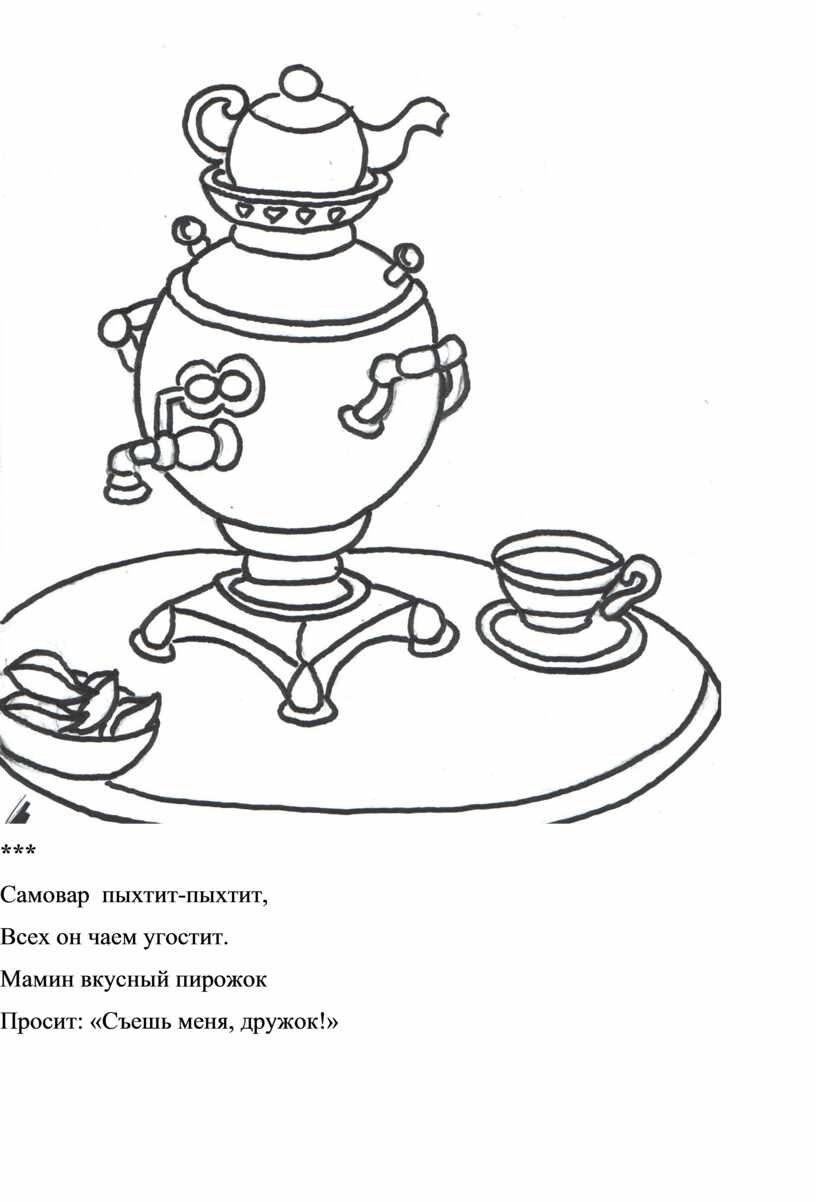 Самовар рисунок
