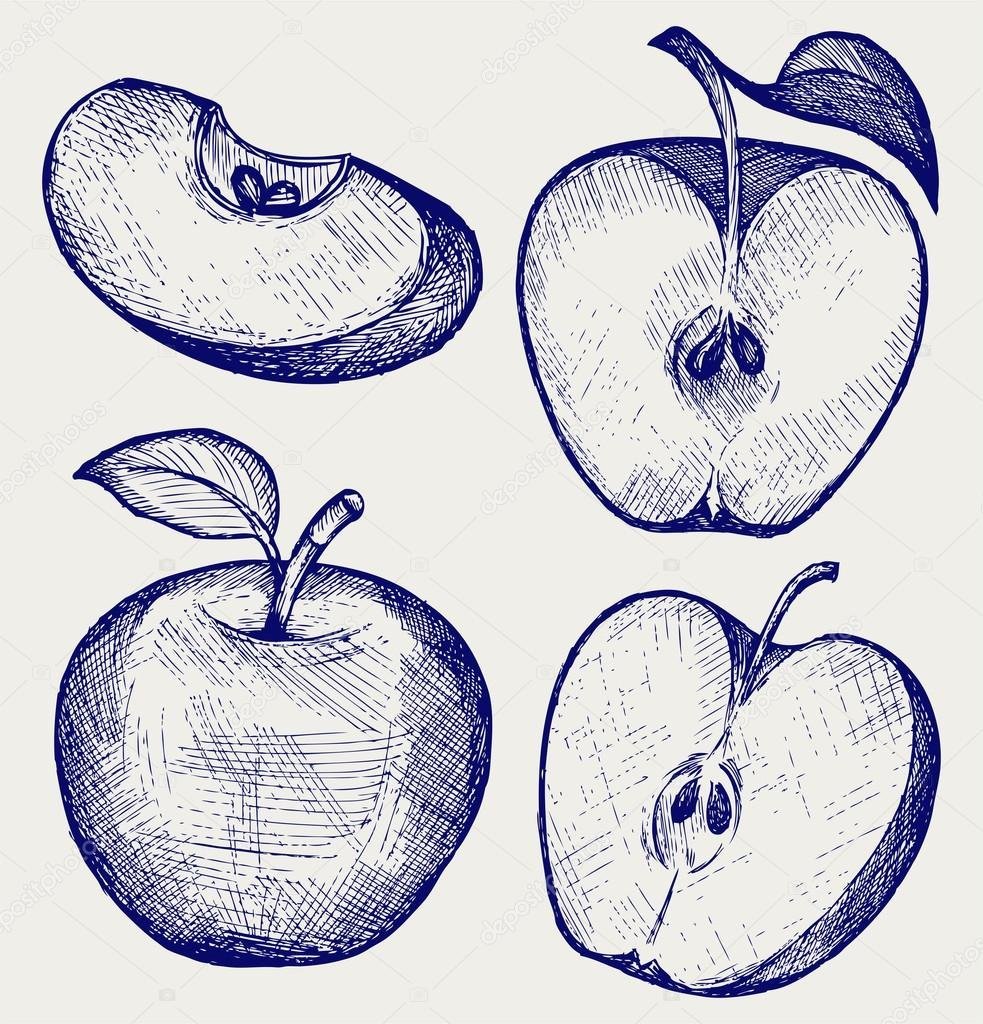 Яблочки мультяшная
