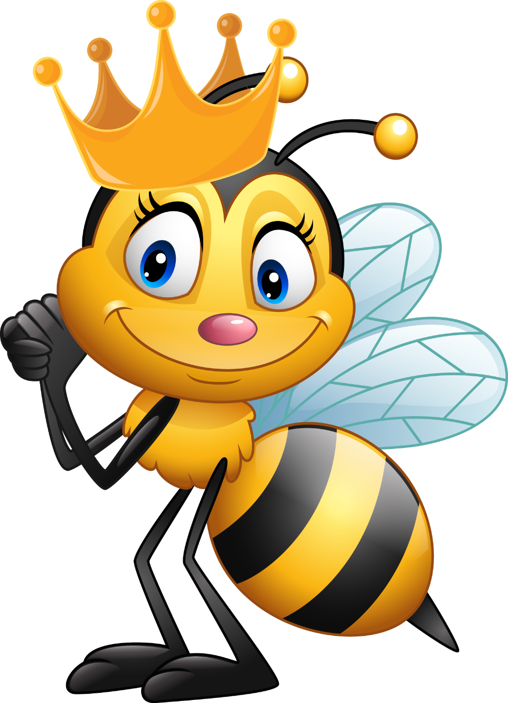 Пчелка на прозрачном фоне