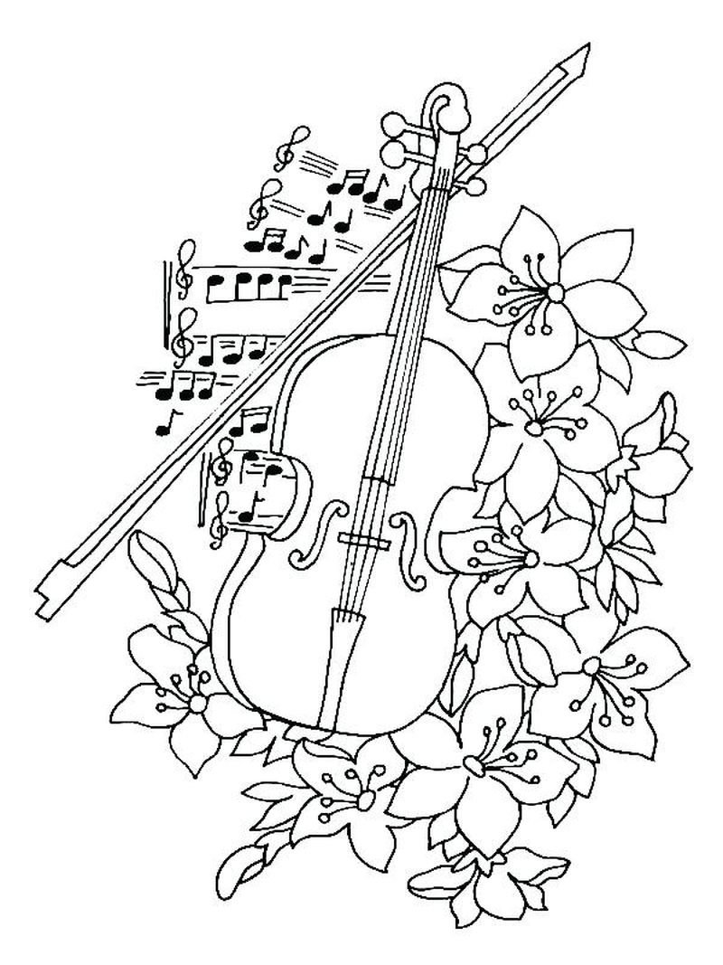 Скрипка гуашью