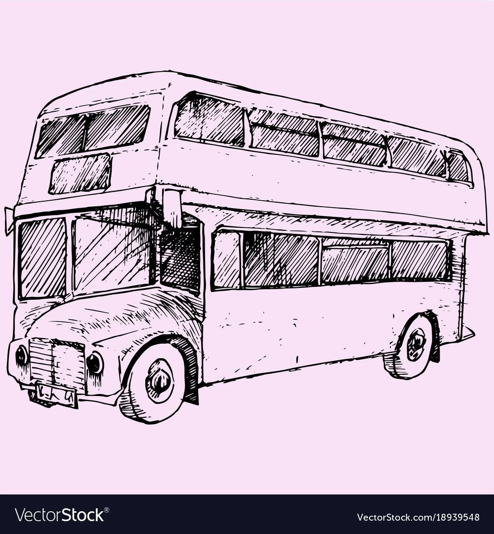 Автобус скетч карандашом