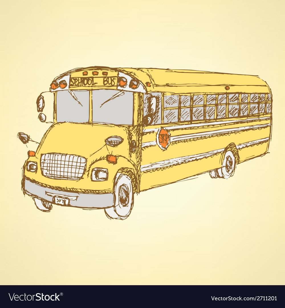 Эскиз школы школьного автобуса