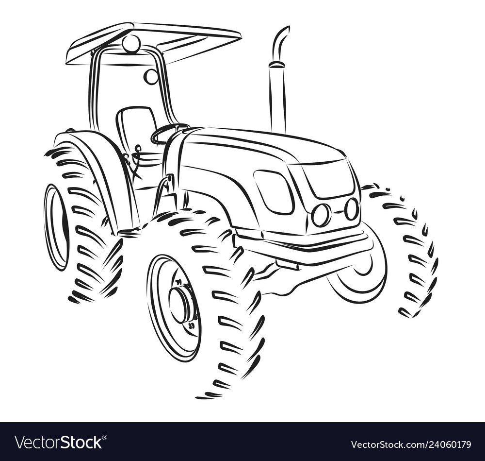 Эскиз трактора