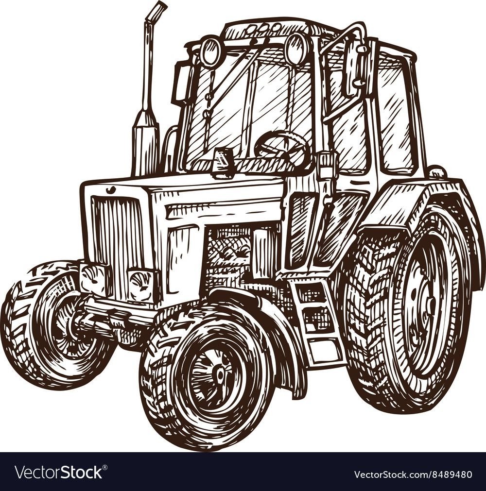 Трактор рисунок