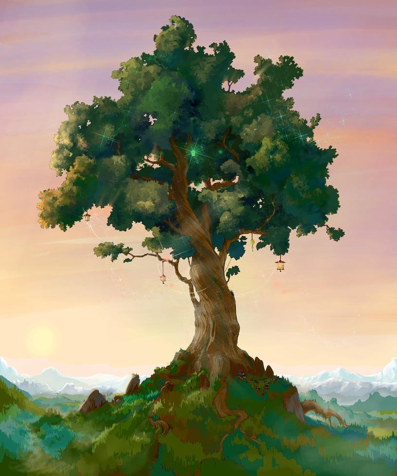 Винтажное изображение дерева