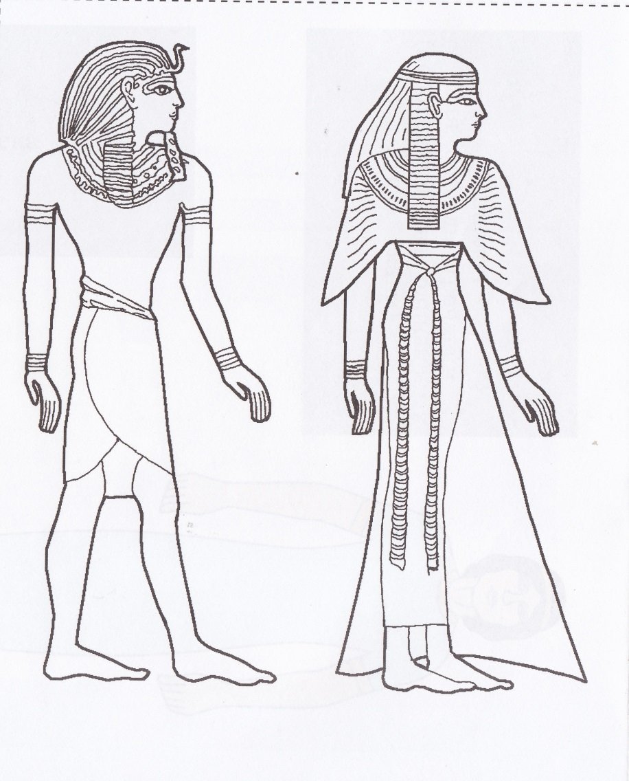 Тутанхамон фараон древнего Египта рисунок