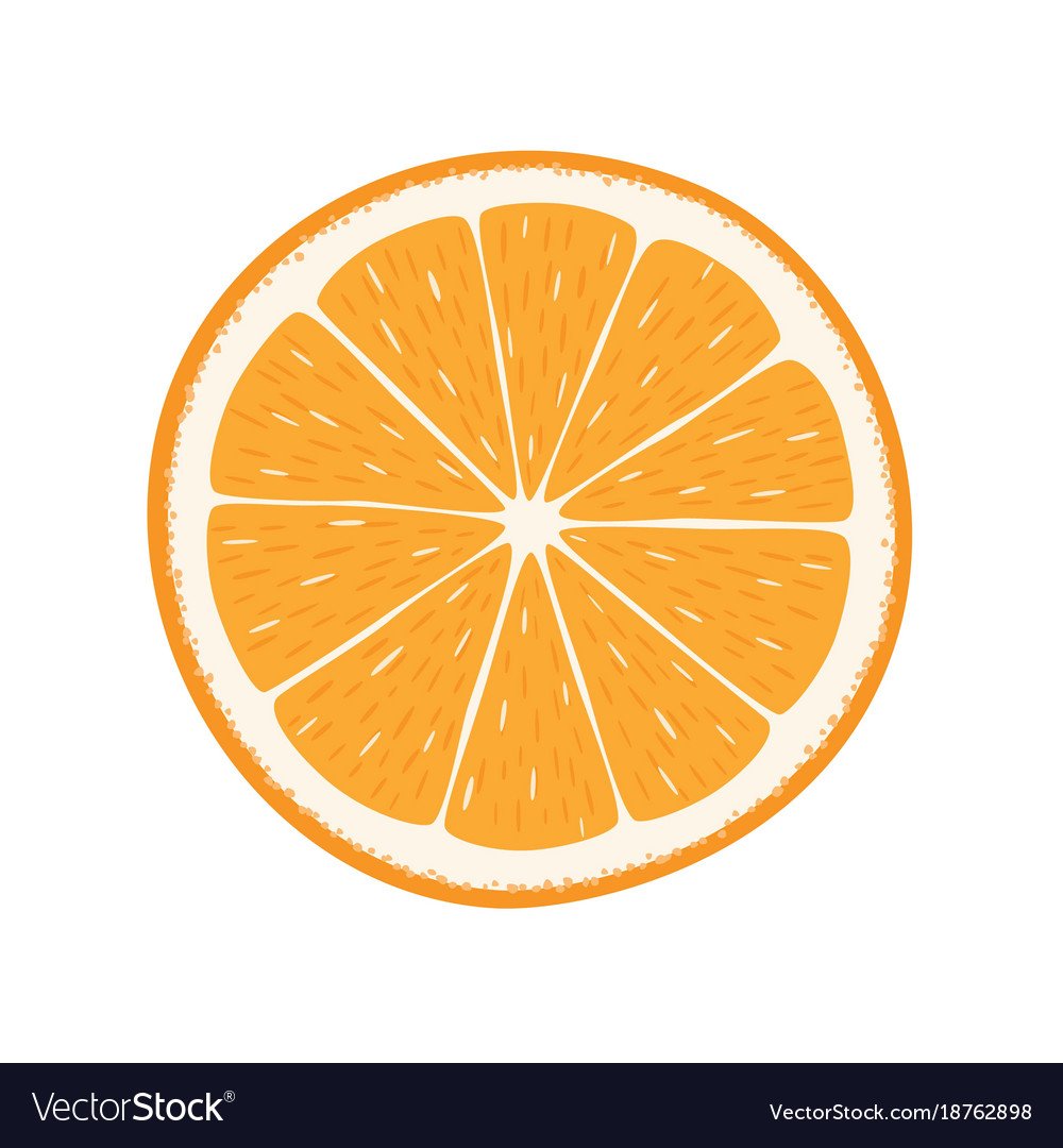 Апельсин рисунок для детей карандашом