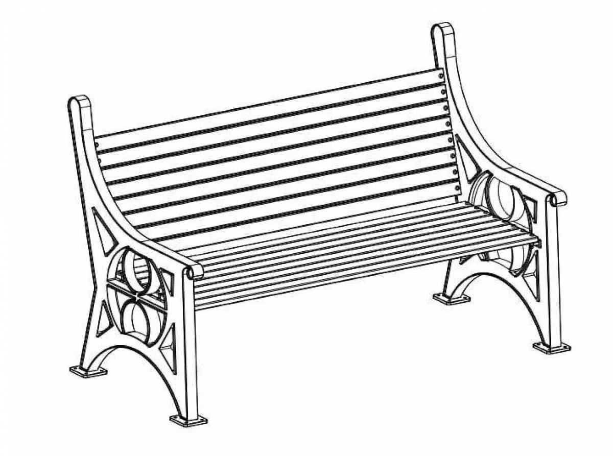 Скамейка садовая рисунок