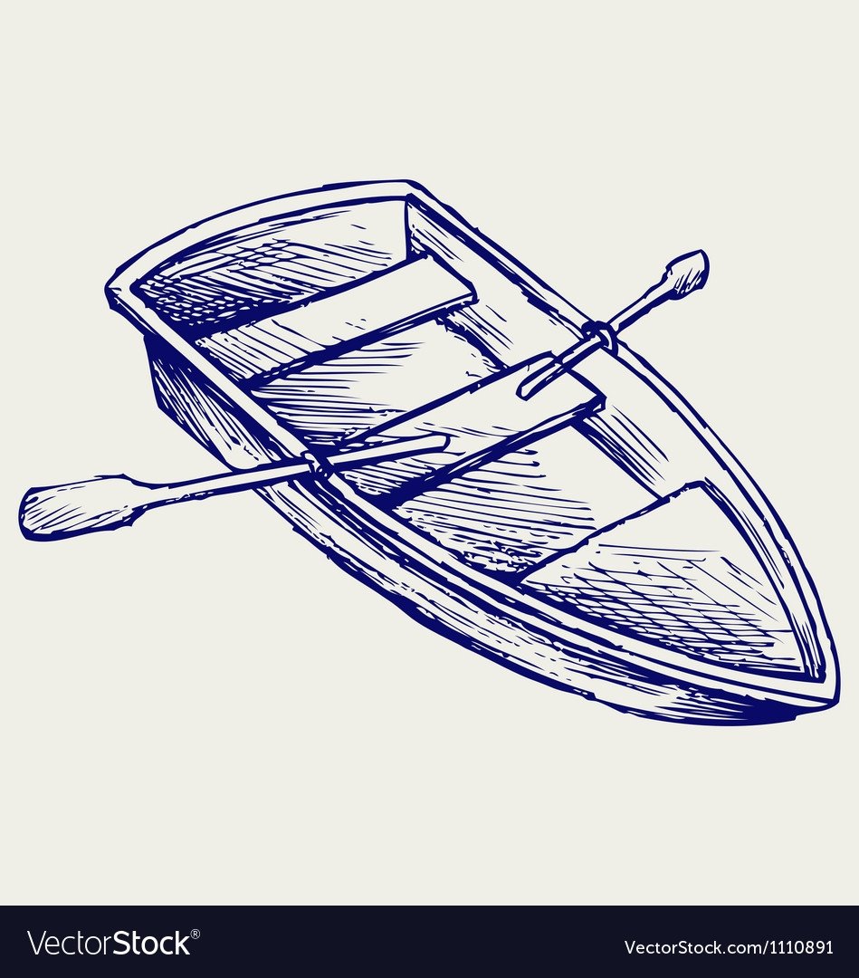 Рисовать весло для лодки