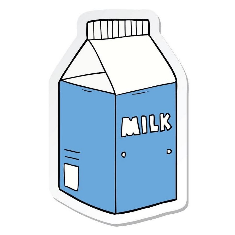 Пакет молока мультяшный