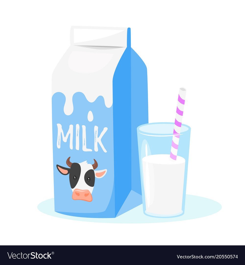 Векторные изображения молоко