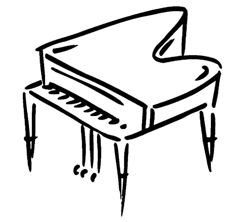 Пианист акварель