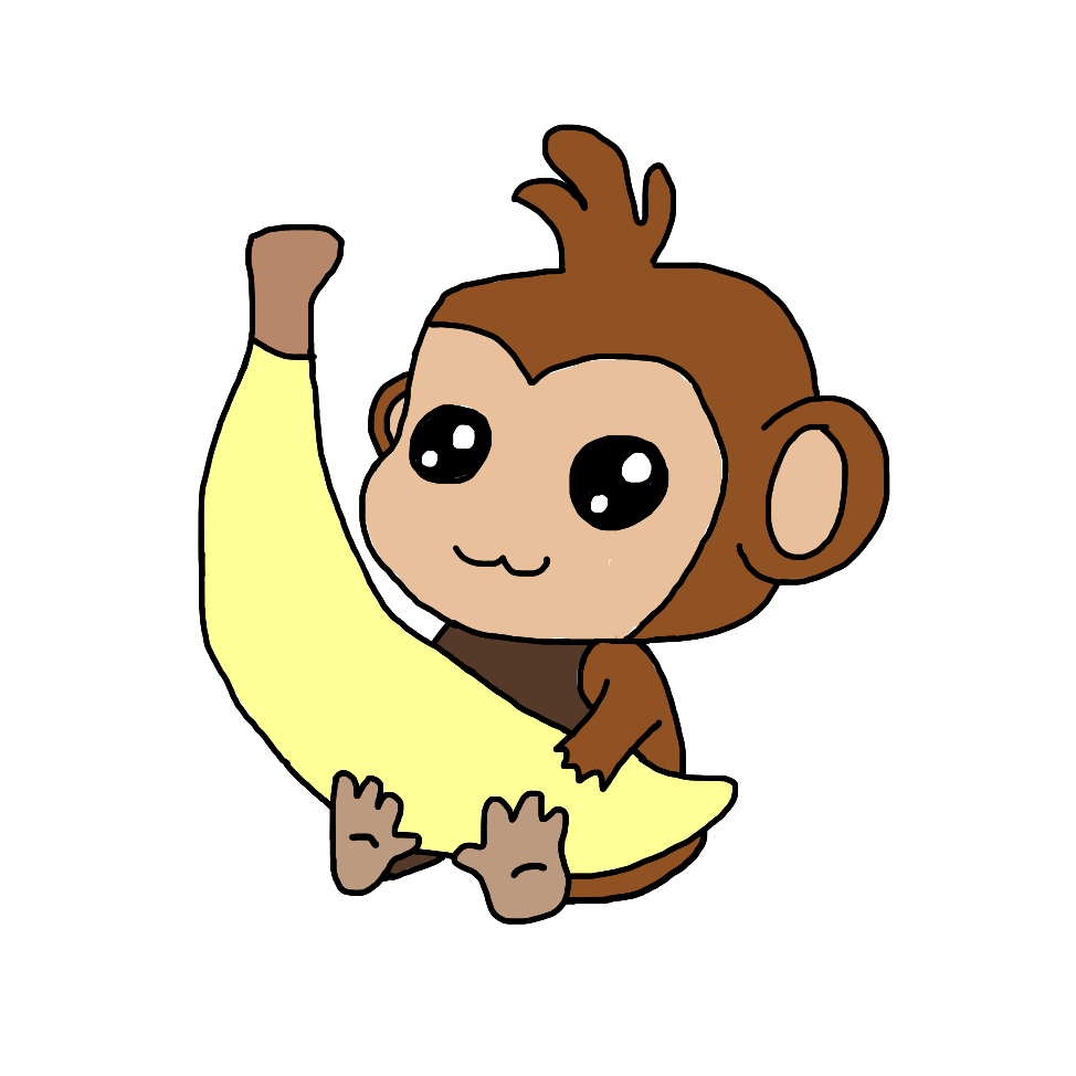 Милая обезьянка мультяшная