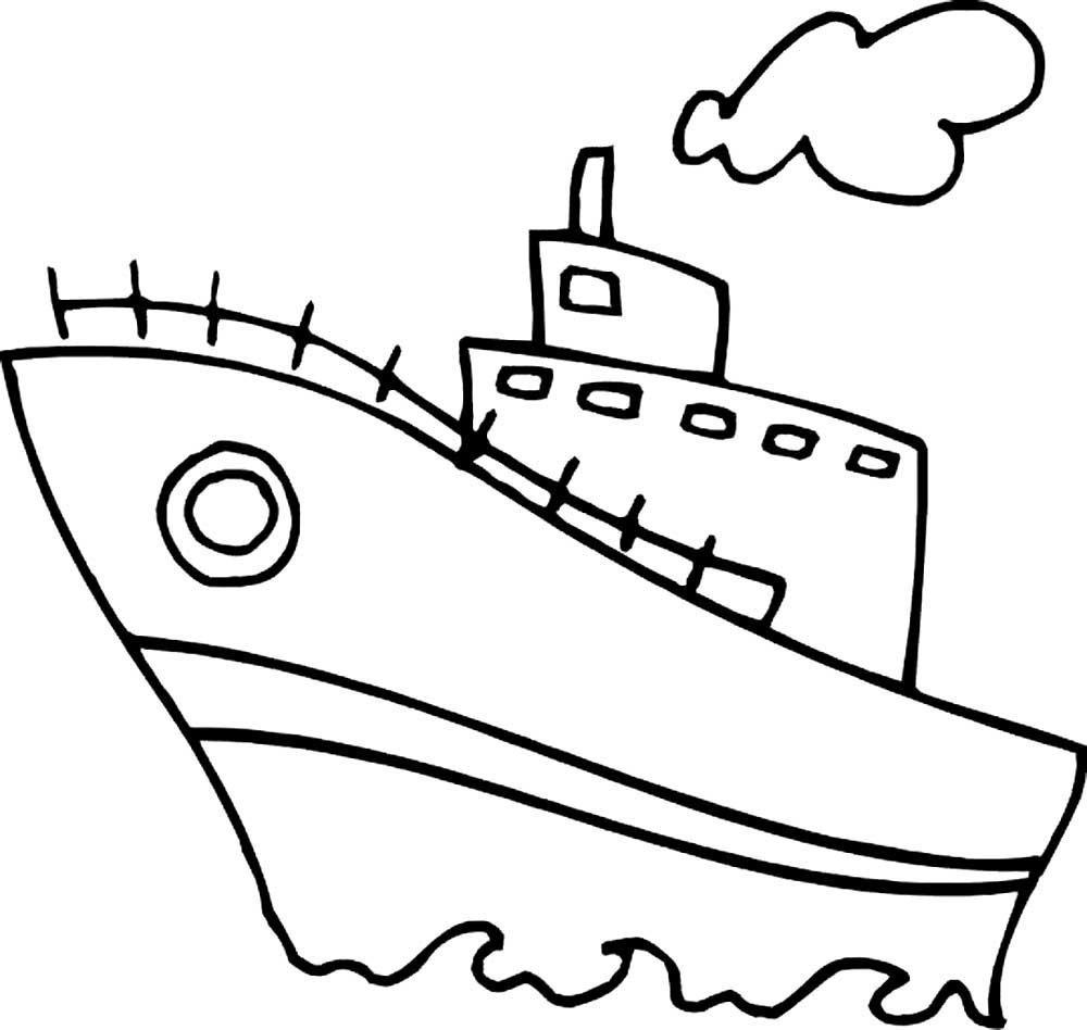 Кораблик контурный сбоку