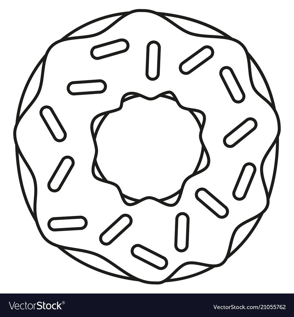 Template for Coloring Donuts