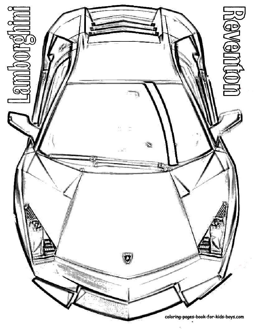 Раскраска Lamborghini Reventon