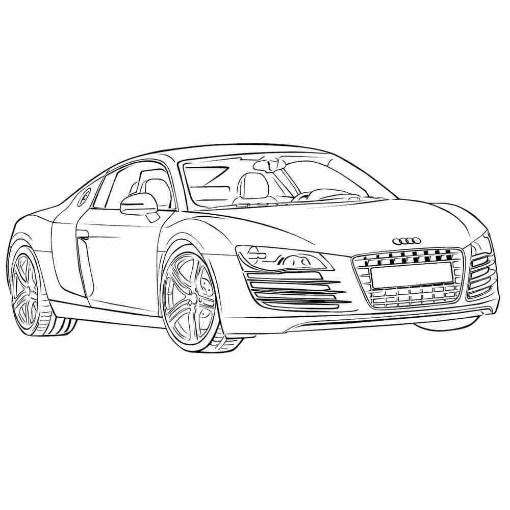 Раскраска Audi e tron