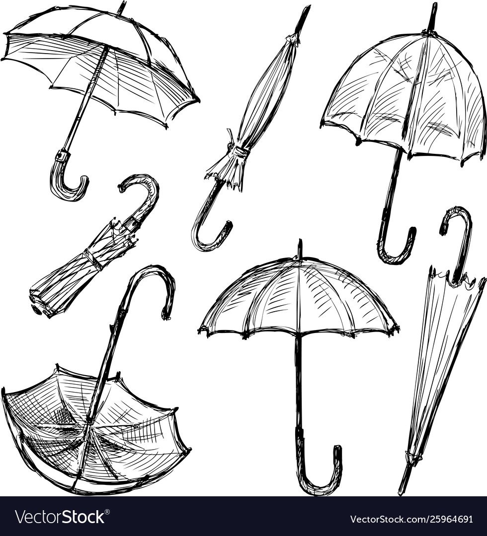 Трафареты для брошек зонтик