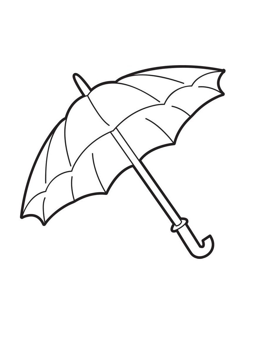 Одежда раскраска для детей зонтик