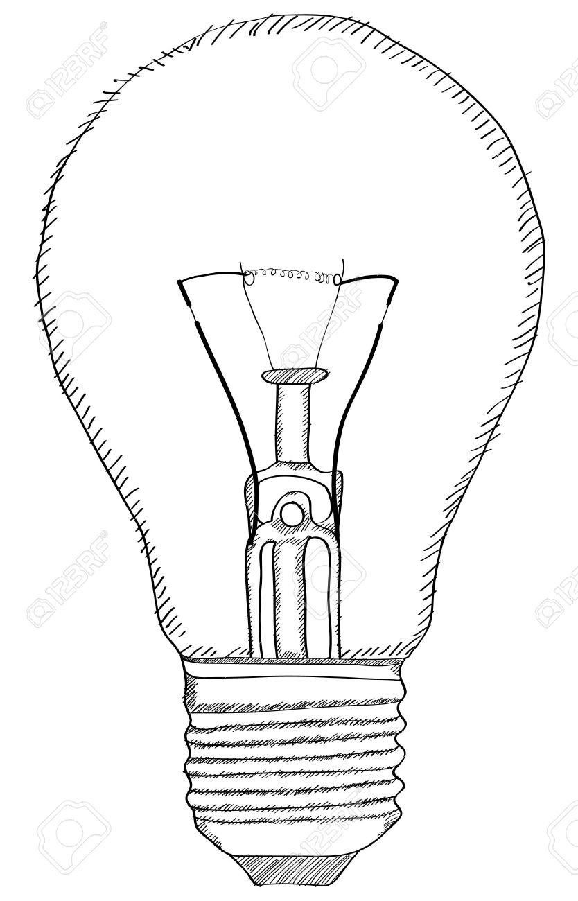 Пустая лампочка рисунок