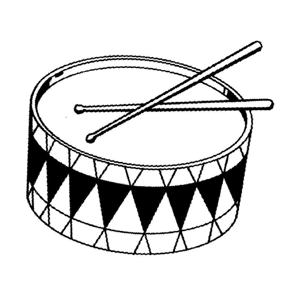 Барабан музыкальный инструмент раскраска