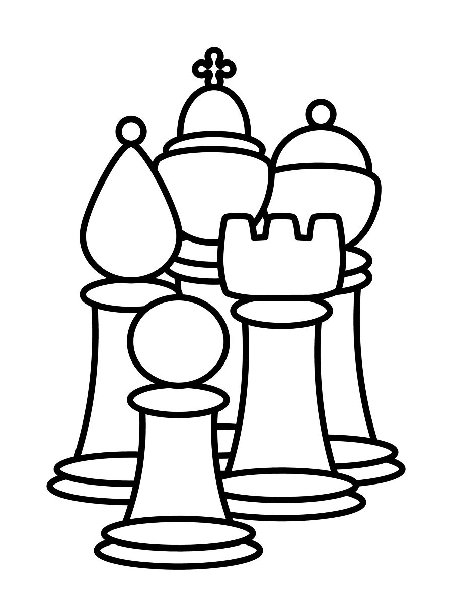 Раскраски корона Королевская шахматы