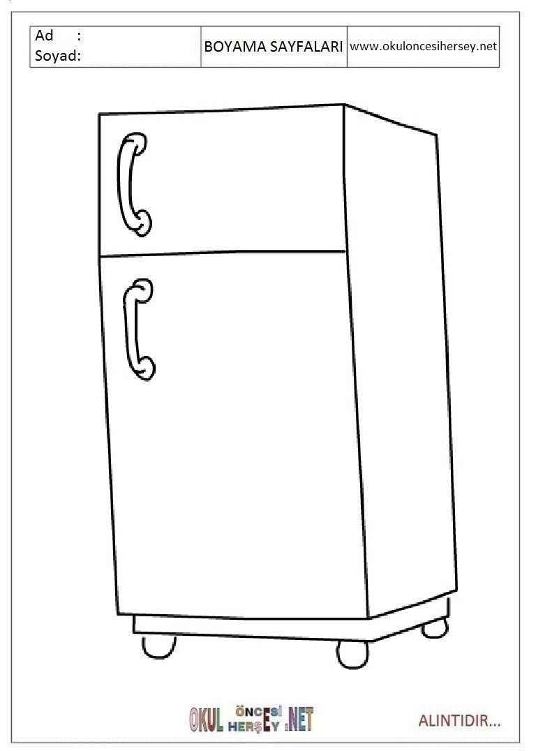 Разукрашка холодильник