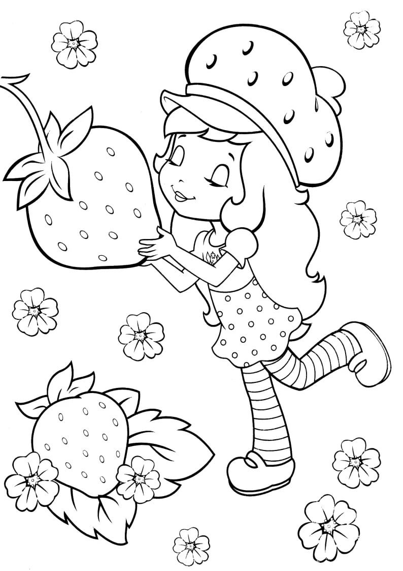 Раскраски для девочек Шарлотта Земляничка лимона