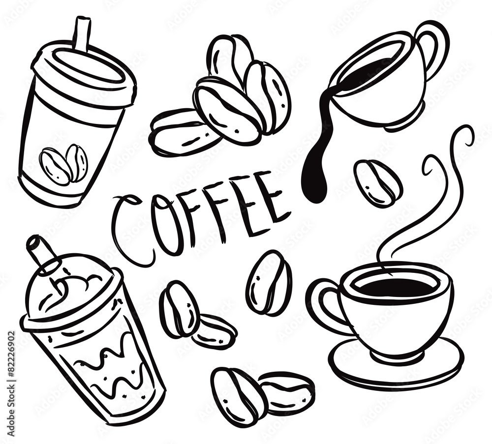 Рисунки для срисовки чашка кофе