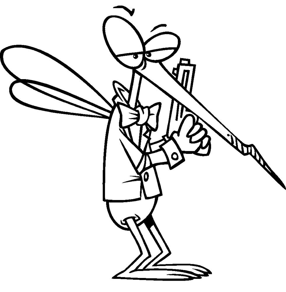 Малярийный комар раскраска