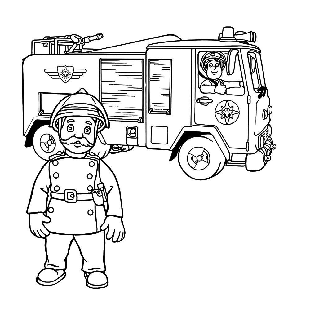 Пожарная служба раскраска