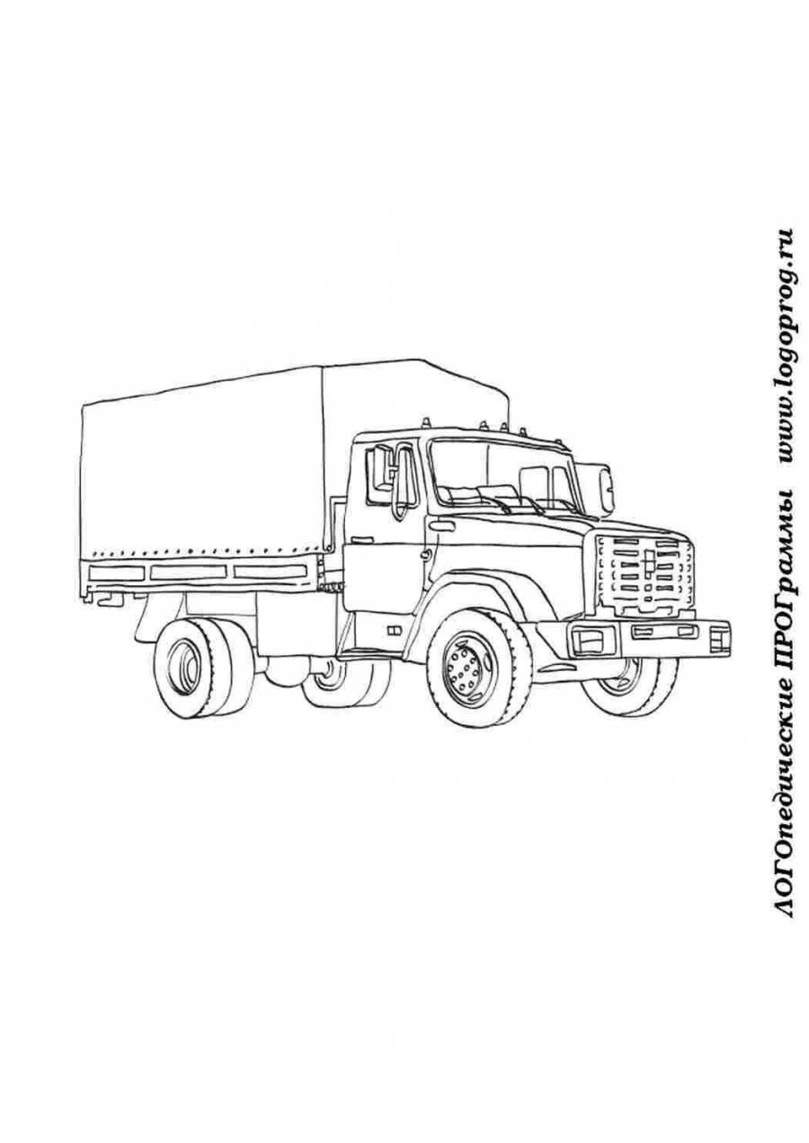 Раскраска грузовик Урал 4320
