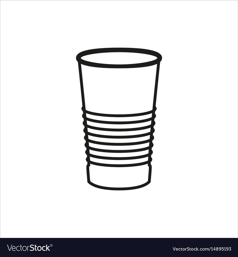 Векторный стакан воды
