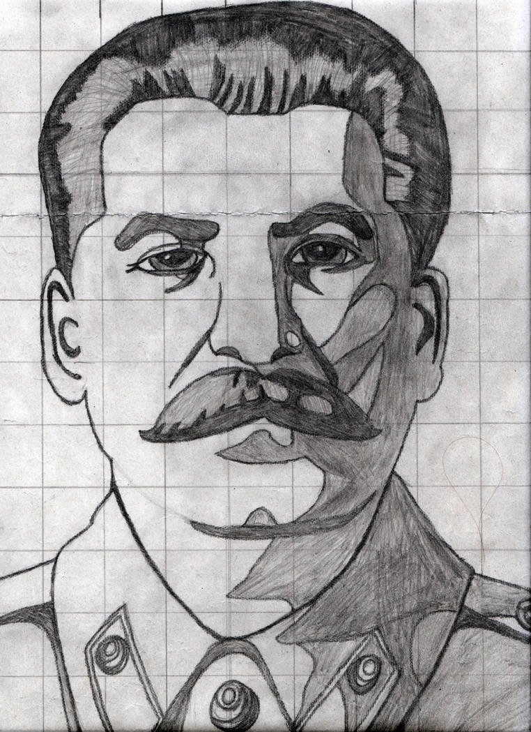 Сталин рисунок карандашом