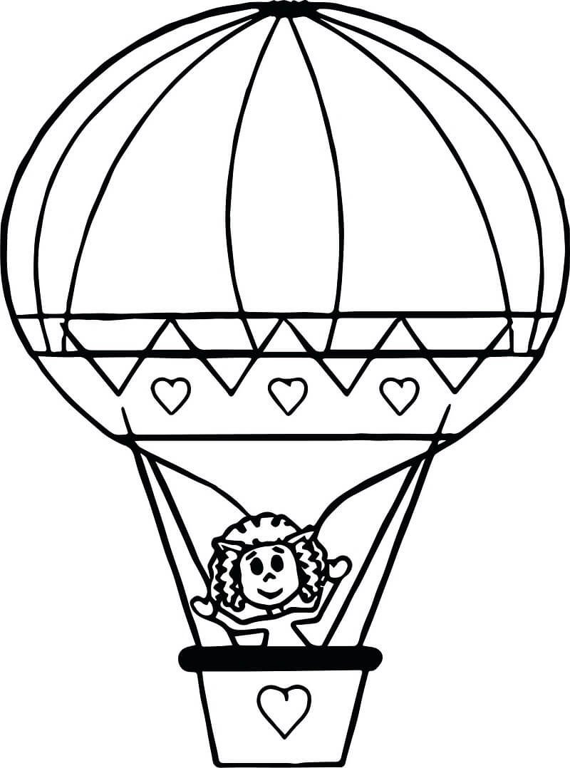 Раскраска для взрослых воздушный шар