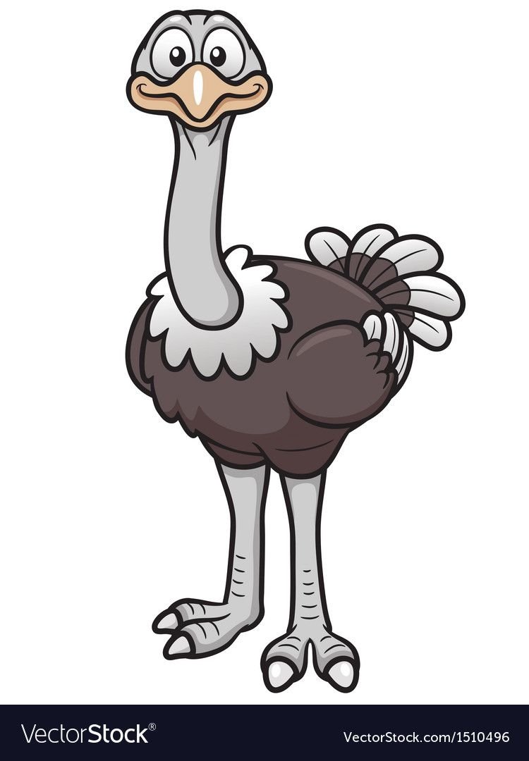 Стилизованное изображение страуса