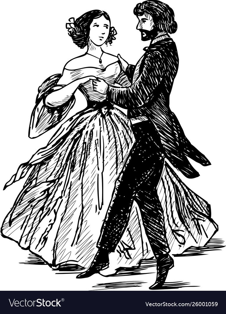 Танцующая пара 19 века