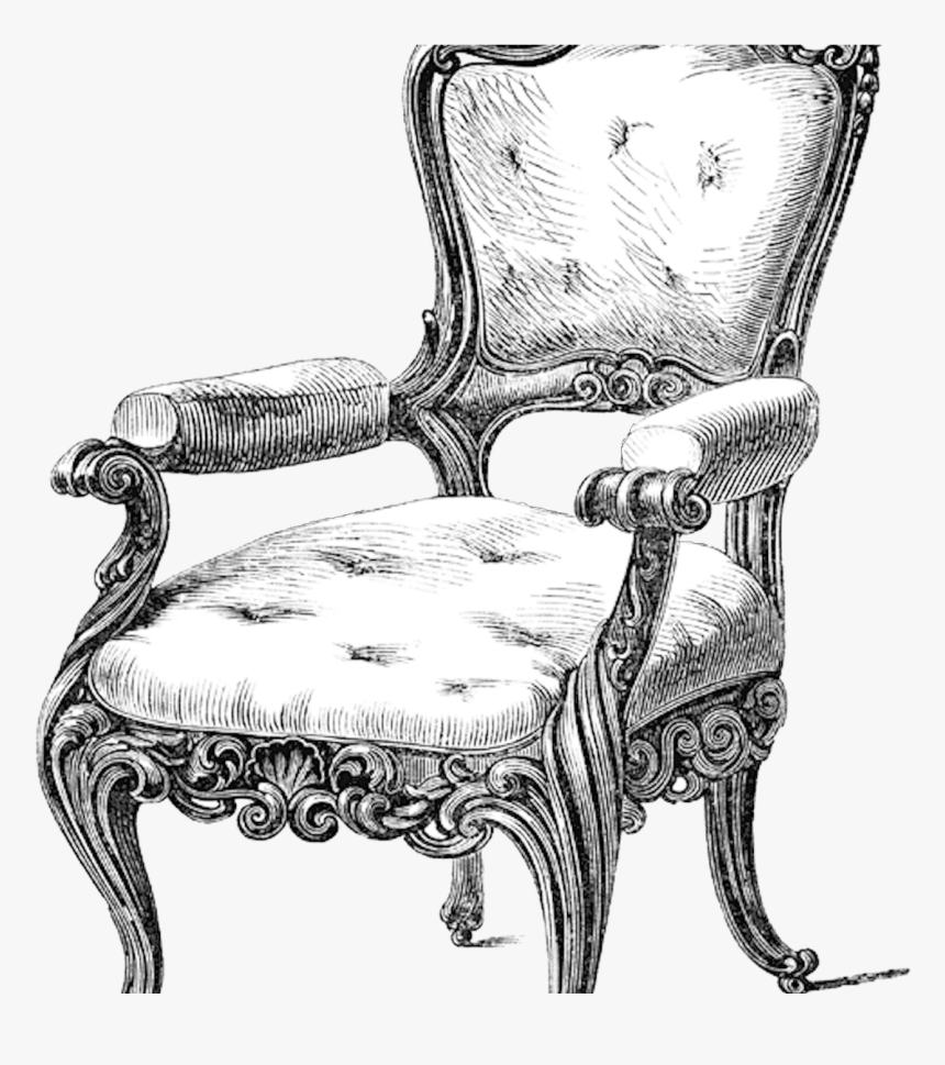 Кресло 19 века чб