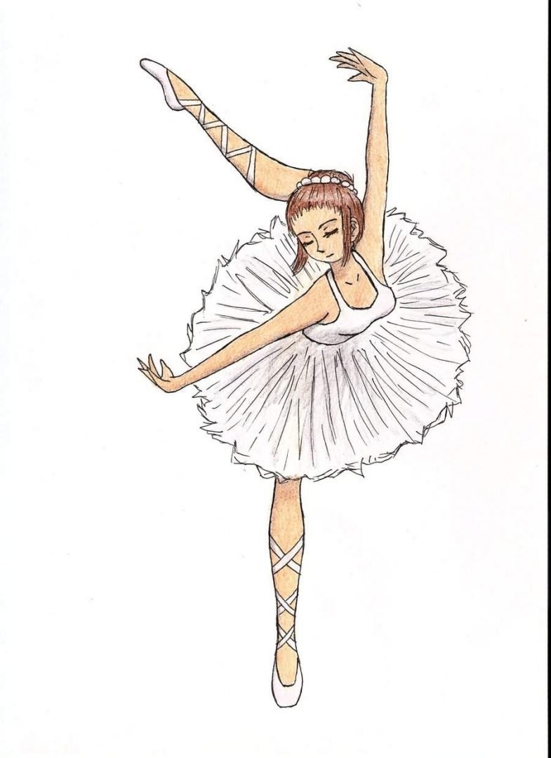 Балерина рисунок карандашом для срисовки
